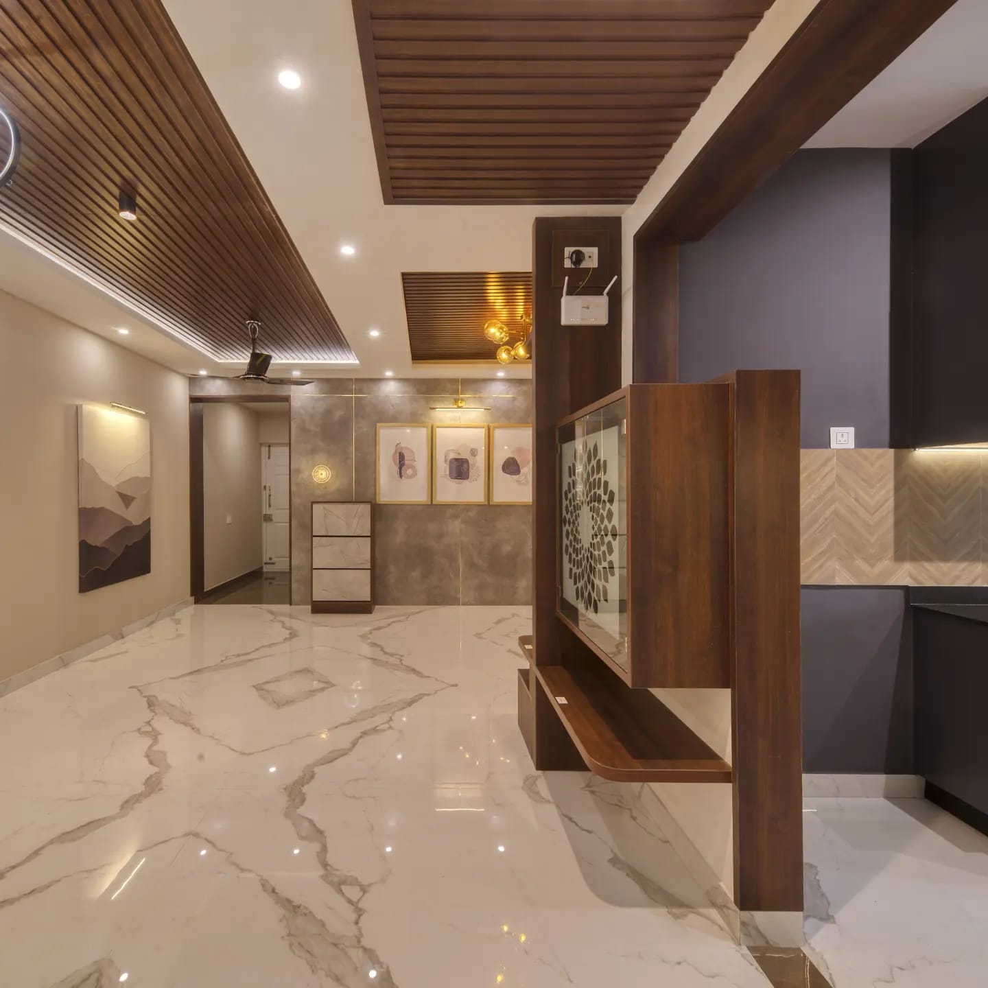 Luxury residential living and foyer interior